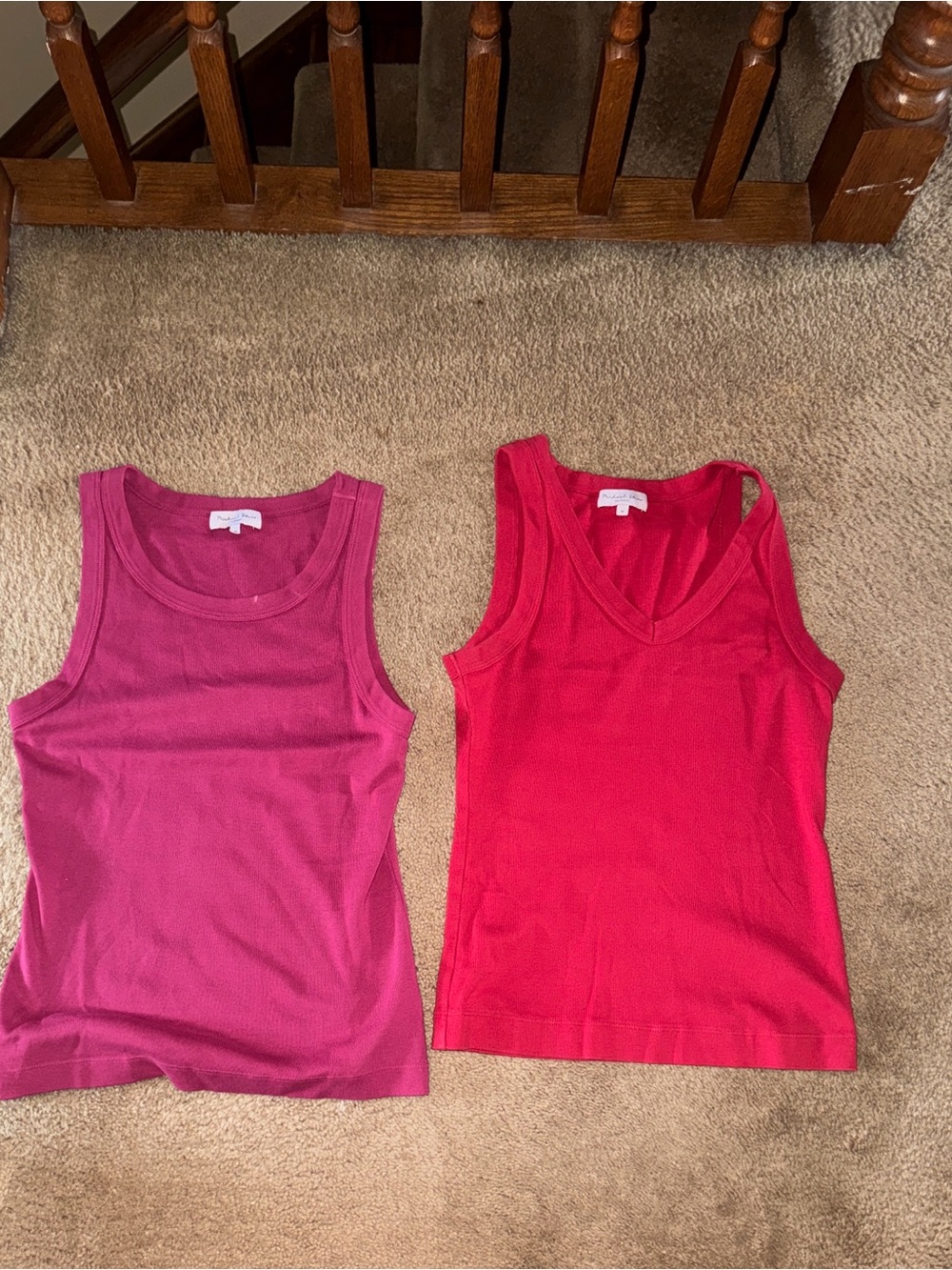 Michael Kors Women’s Fuchsia and Red Tank Tops - 2-Pack